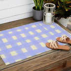 checks checks- lavender Outdoor Rug Gallery Image 2