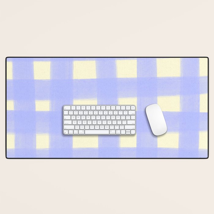 checks checks- lavender Desk Mat Gallery Image 1