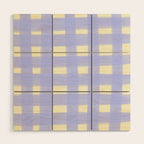 checks checks- lavender Wood Wall Art Gallery Image 1