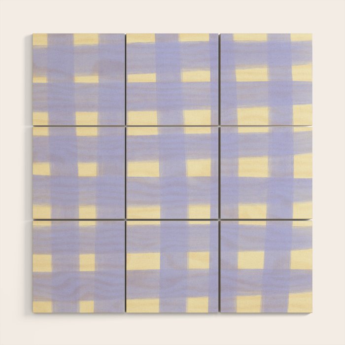 checks checks- lavender Wood Wall Art Gallery Image 1