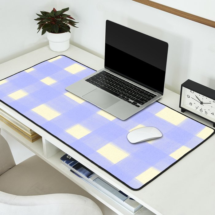checks checks- lavender Desk Mat Gallery Image 2