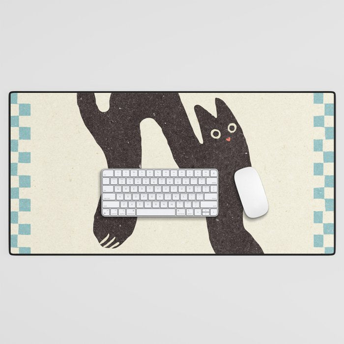 Le Chat. Funny cat illustration Desk Mat Gallery Image 1