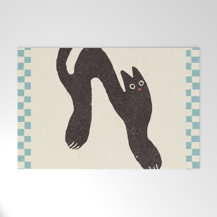 Le Chat. Funny cat illustration Welcome Mat Gallery Image 1