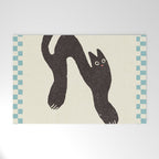 Le Chat. Funny cat illustration Welcome Mat Gallery Image 1
