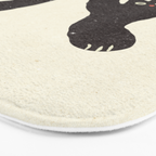 Le Chat. Funny cat illustration Bath Mat Gallery Image 3