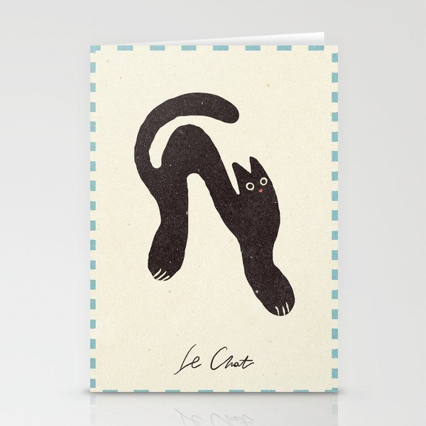 Le Chat. Funny cat illustration Stationery Card Gallery Image 1
