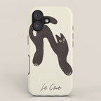 Le Chat. Funny cat illustration iPhone Case Gallery Image 1