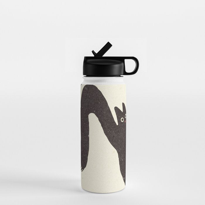 Le Chat. Funny cat illustration Water Bottle Gallery Image 1
