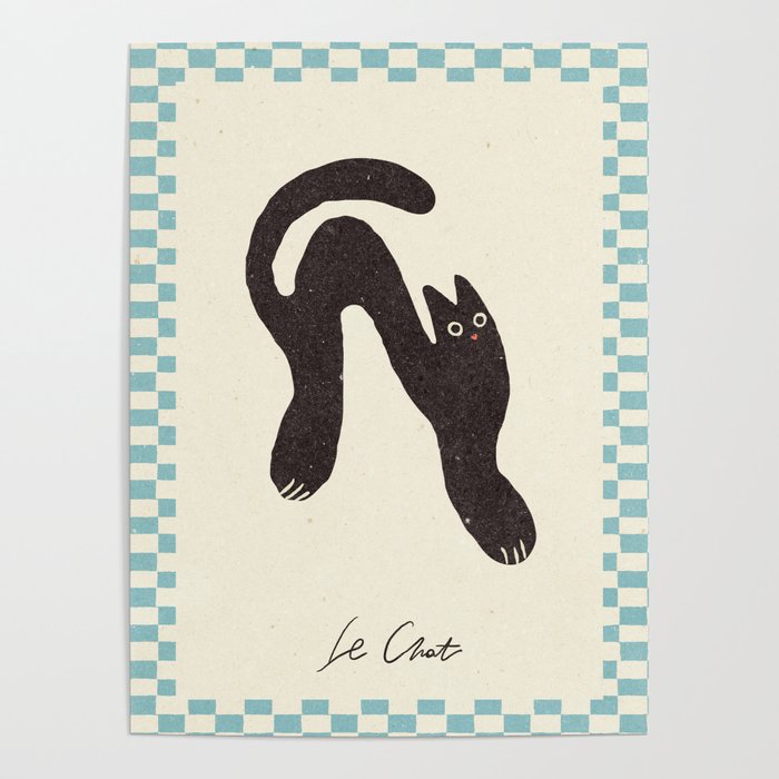 Le Chat. Funny cat illustration Poster Gallery Image 1