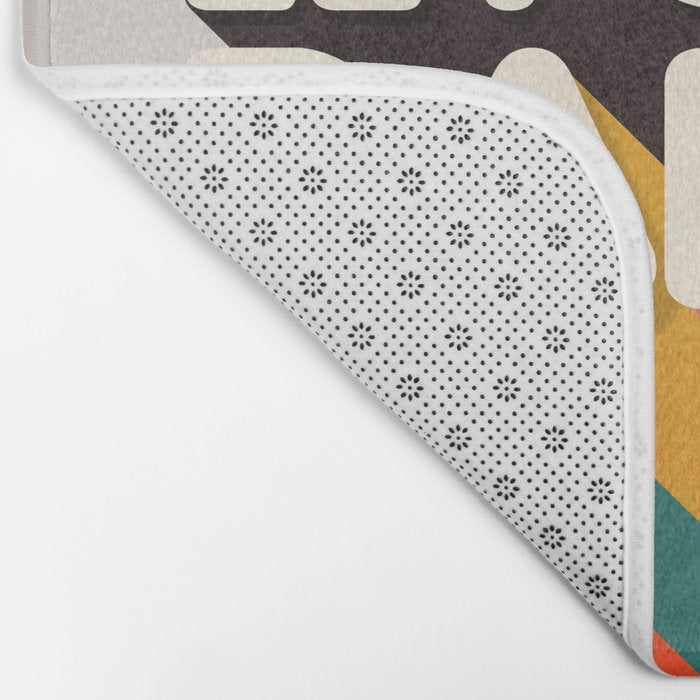 Let's Dance - retro rainbow typography Bath Mat Gallery Image 2