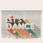 Let's Dance - retro rainbow typography Wall Hanging Gallery Image 1