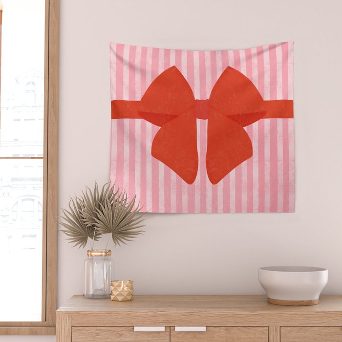 Red Bow Wall Tapestry Gallery Image 2