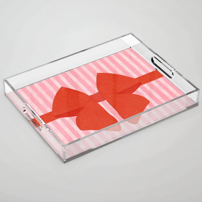 Red Bow Acrylic Tray Gallery Image 1