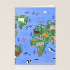 Earth Day, World map Stationery Card Gallery Image 2