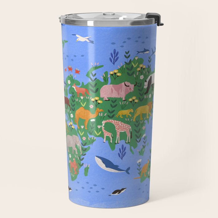 Earth Day, World map Travel Mug Gallery Image 2