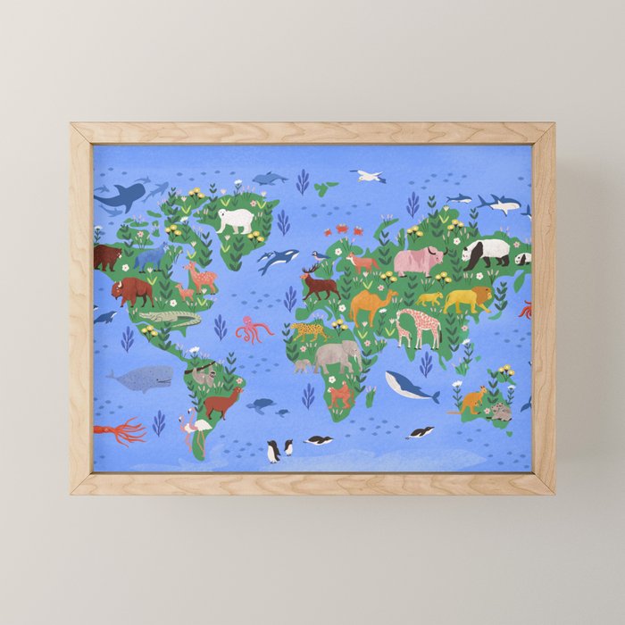 Earth Day, World map Mini Art Print Gallery Image 1