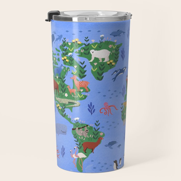 Earth Day, World map Travel Mug Gallery Image 3