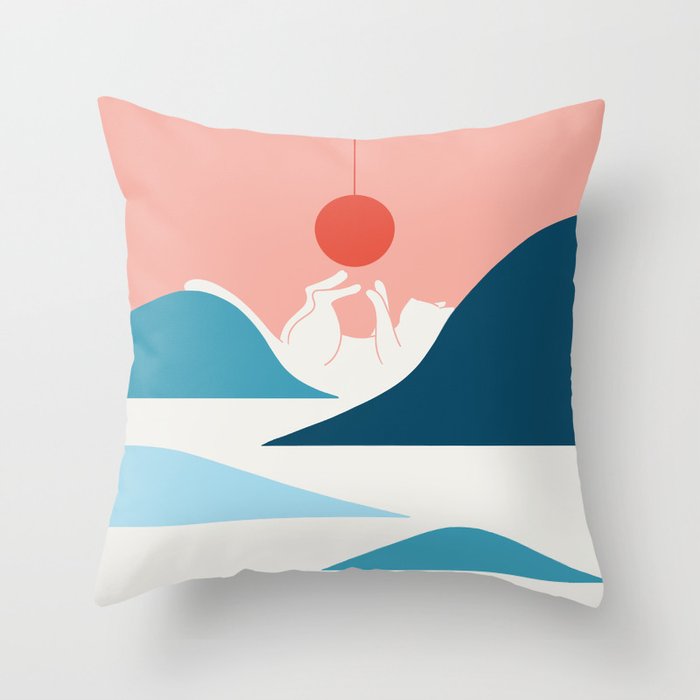 Cat Landscape 4 Throw Pillow Gallery Image 6