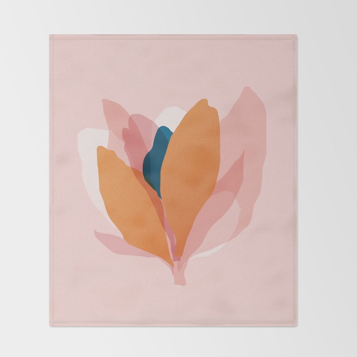 Abstraction_Floral_Blossom Throw Blanket Gallery Image 2