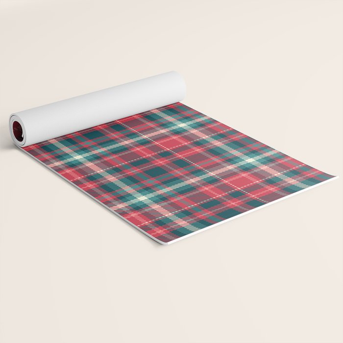 Classic Christmas Plaid Yoga Mat Gallery Image 2