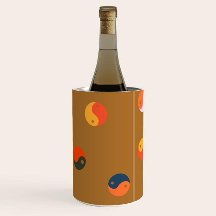 Yin and Yang Pattern -  golden yellow Wine Chiller Gallery Image 1