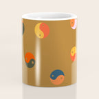 Yin and Yang Pattern -  golden yellow Coffee Mug Gallery Image 4