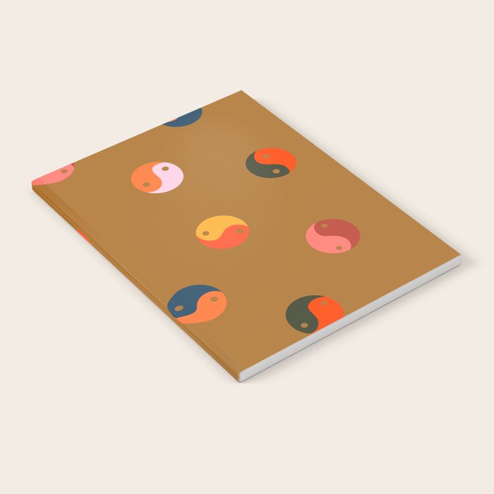 Yin and Yang Pattern -  golden yellow Notebook Gallery Image 2