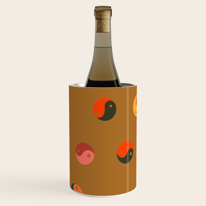 Yin and Yang Pattern -  golden yellow Wine Chiller Gallery Image 2