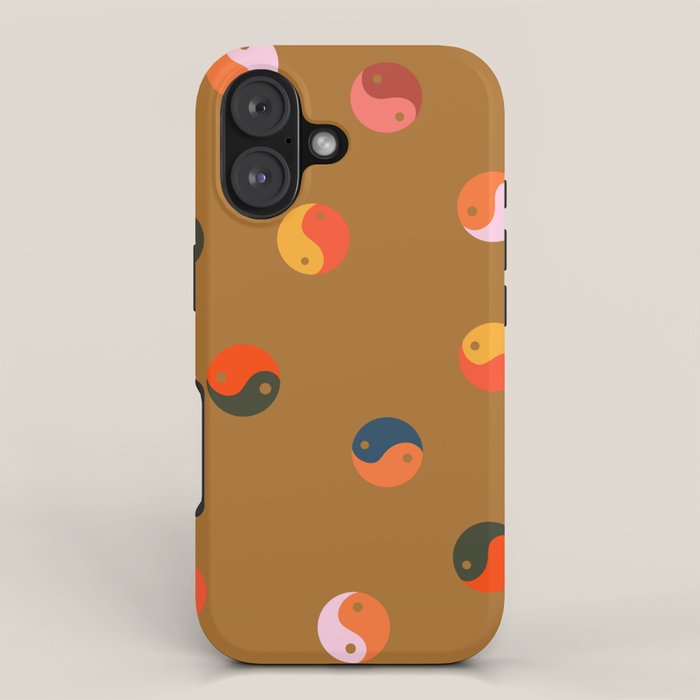 Yin and Yang Pattern -  golden yellow iPhone Case Gallery Image 1