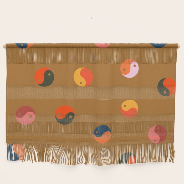 Yin and Yang Pattern -  golden yellow Wall Hanging Gallery Image 1