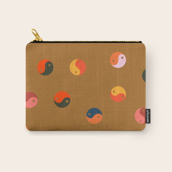 Yin and Yang Pattern -  golden yellow Carry All Pouch Gallery Image 1