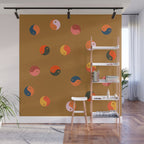 Yin and Yang Pattern -  golden yellow Wall Mural Gallery Image 1