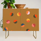 Yin and Yang Pattern -  golden yellow Credenza Gallery Image 1
