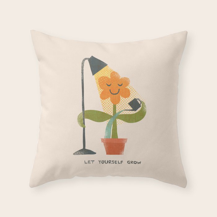 Let yourself grow Throw Pillow Gallery Image 1