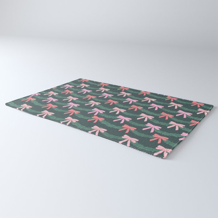 Christmas Garland with Bows Rug Gallery Image 3