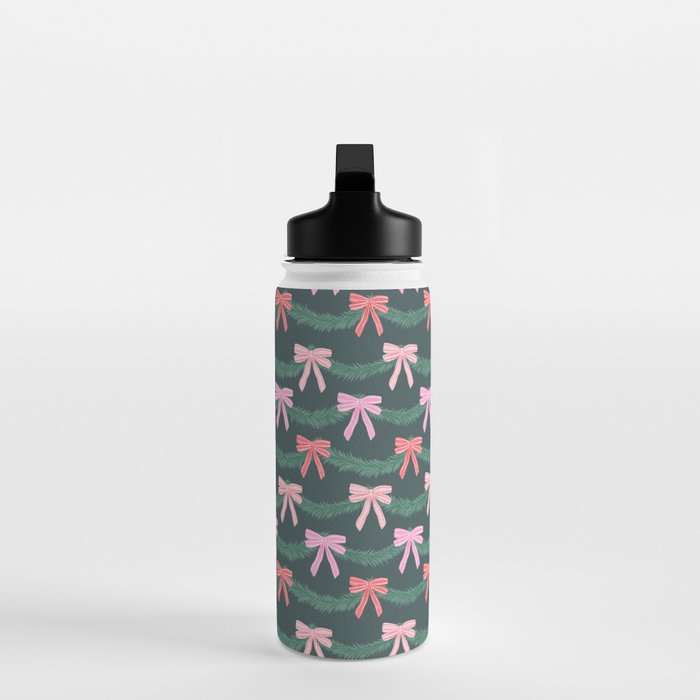 Christmas Garland with Bows Water Bottle Gallery Image 3