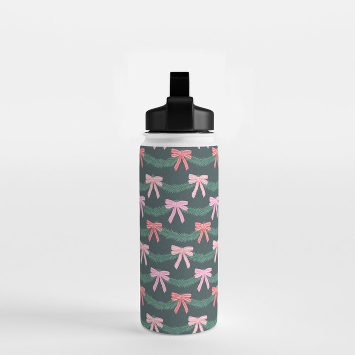 Christmas Garland with Bows Water Bottle Gallery Image 2