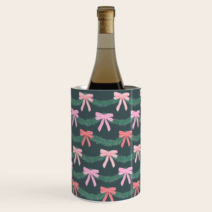 Christmas Garland with Bows Wine Chiller Gallery Image 3