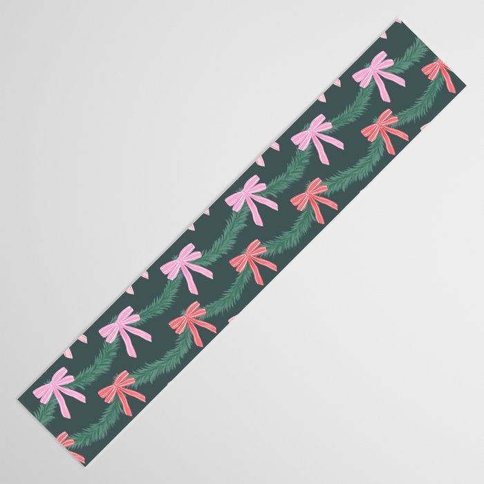 Christmas Garland with Bows Table Runner Gallery Image 3
