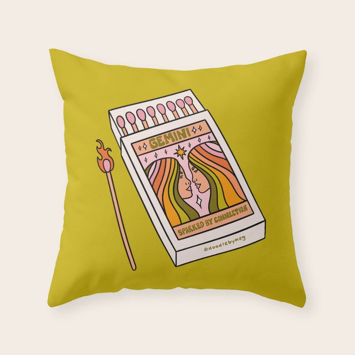 Gemini Matchbox Throw Pillow Gallery Image 6