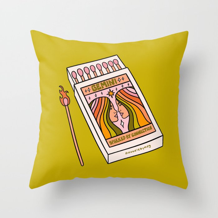 Gemini Matchbox Throw Pillow Gallery Image 1
