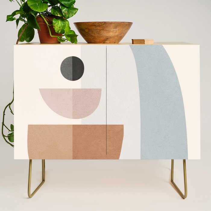 Abstract Minimal Shapes 14 Credenza Gallery Image 1