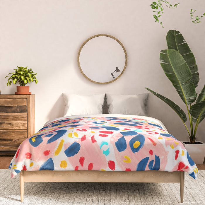 Painted Abstract Leopard Print Comforter Gallery Image 3