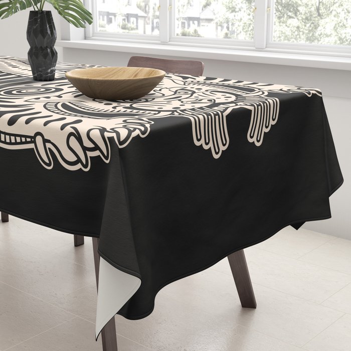 King Of The Jungle 04: Black & White Tiger Edition Tablecloth Gallery Image 3