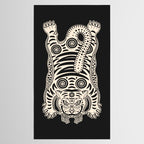 King Of The Jungle 04: Black & White Tiger Edition Tablecloth Gallery Image 2
