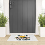 Big Sky Country, Montana: Love The Wild. Cool Retro Travel Art Featuring Buffalo Welcome Mat Gallery Image 3