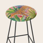 Leopard in Succulent Garden Stool Gallery Image 2