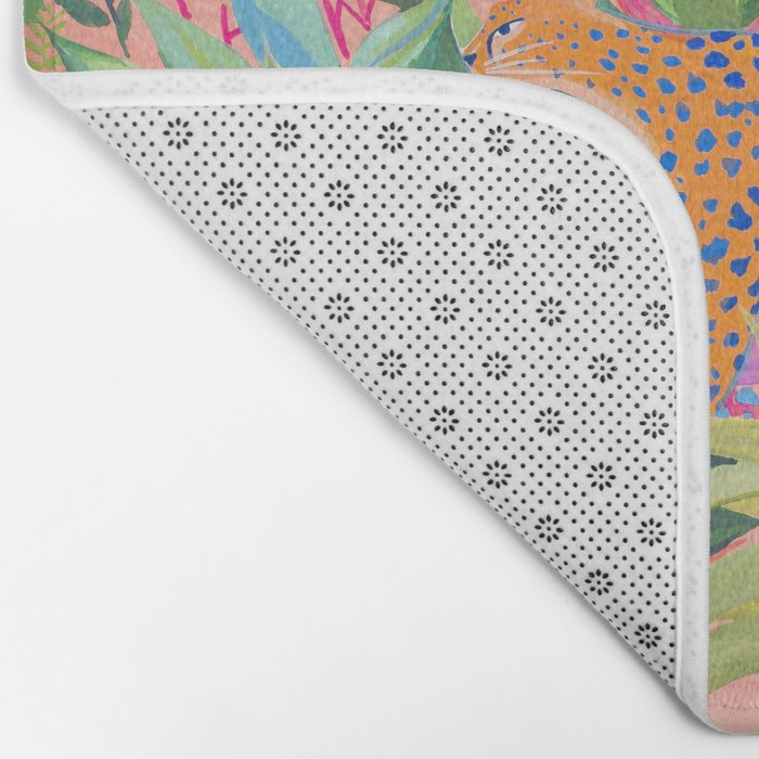 Leopard in Succulent Garden Bath Mat Gallery Image 2
