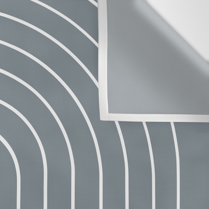 Minimal Arch XLVII Neutral Grey Blue Modern Geometric Lines Wall Tapestry Gallery Image 3