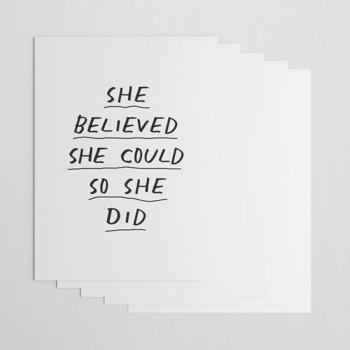 She Believed She Could So She Did Wrapping Paper Gallery Image 3